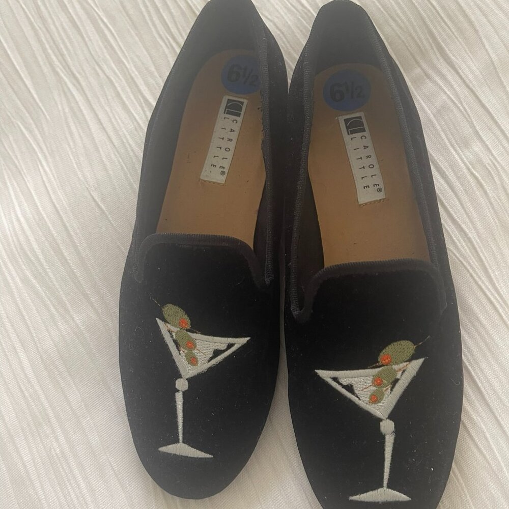 New Black Velvet Martini loafers - Carole Little